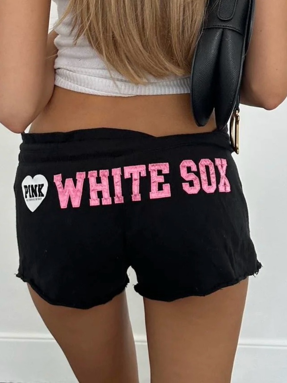 ISO PINK Victoria's Secret WHITE SOX Shorts (MEDIUM)